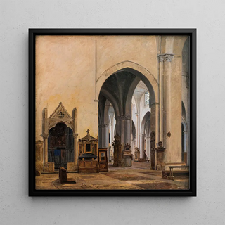 Constantin Hansen - The interior of S Maria sopra Minerva in Rome.webp