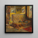 L'intérieur de l'atelier de l'artiste - Viktor Kiss — ingelijst kunstwerk aan de muur