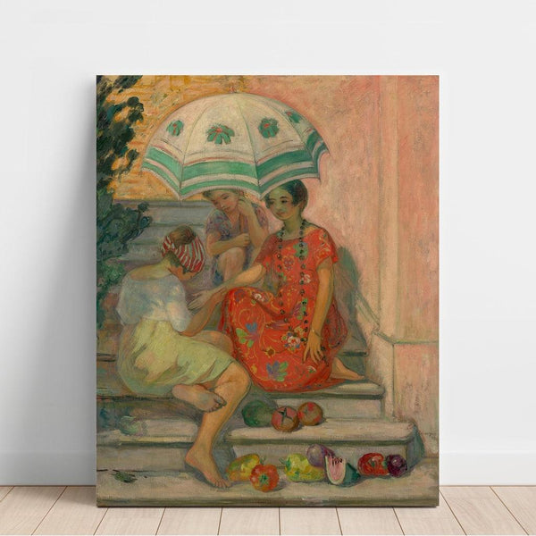 Reproduction of the painting La Diseuse de Bonne Aventure, Sainte-Maxime - Henri Lebasque