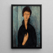 Reproductie van het schilderij La Femme aux yeux bleus - Amedeo Modigliani