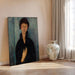 Reproductie van het schilderij La Femme aux yeux bleus - Amedeo Modigliani