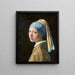 Reproduction of the painting The Girl with a Pearl by Johannes Vermeer