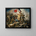 Reproductie van het schilderij De Vrijheid voert het Volk aan - Eugène Delacroix