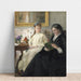 Reproductie van het schilderij De moeder en de zus van de kunstenaar - Berthe Morisot