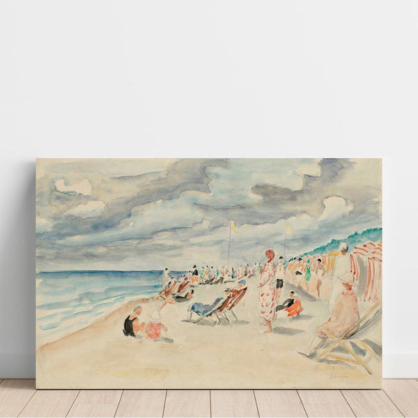 Reproductie van het schilderij La Plage de Deauville - Henri Lebasque