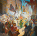 De processie van de Mahmal door de straten van Caïro - Ludwig Deutsch — weergave van het kunstwerk