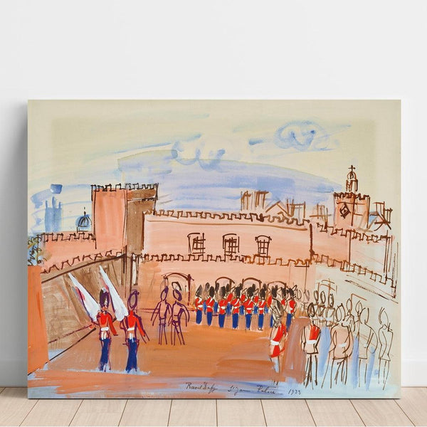 Reproductie van het schilderij De Troepentraining (1933) - Raoul Dufy