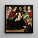 De Heilige Familie met Vier Heiligen en een Donatrice - Antonio Rimpatta — ingelijst kunstwerk aan de muur