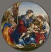 De Heilige Familie met Sint-Jan de Doper en Sint-Margaretha - Filippino Lippi — gepresenteerd in een interieur