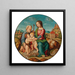 Reproductie van het schilderij De Heilige Familie met het Heilige Kind Johannes de Doper - Toscaanse school