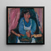 La Servante en bleu - Cham Soutine — ingelijst kunstwerk aan de muur