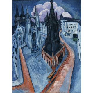 La Tour Rouge à Halle - Ernst Ludwig Kirchner