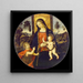 De Maagd en het Kind met de Heilige Johannes de Doper als kind - Atelier van Bernardino di Betto — ingelijst kunstwerk aan de muur