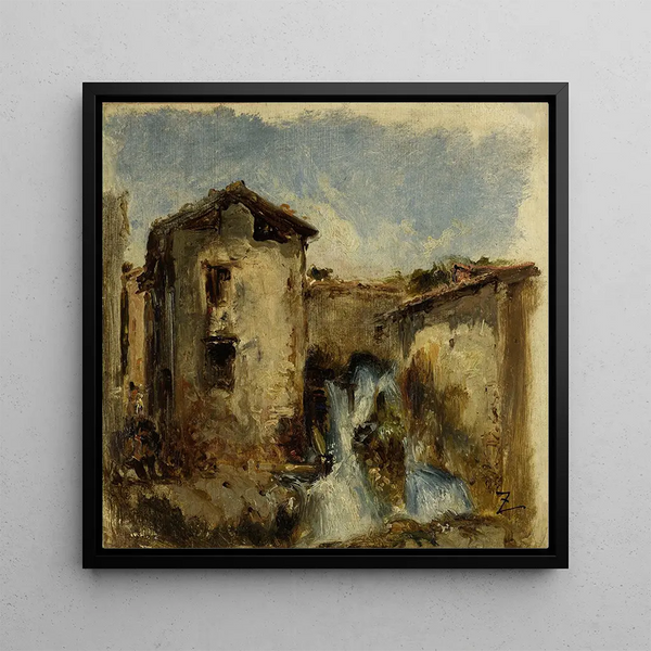 La cascade - Félix Ziem