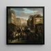 La descente de la Courtille - Charles Nanteuil — ingelijst kunstwerk aan de muur