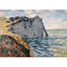Reproduction of the painting La falaise d'Aval, Étretat - Claude Monet