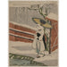 Reproduction of the painting La jeune fille au héron debout sous un saule - Suzuki Harunobu