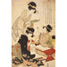 Reproductie van het schilderij De kalligrafieles - Kitagawa Utamaro