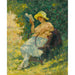 Reproductie van het schilderij De lezing in de tuin - Henri Lebasque