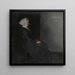 De moeder van de kunstenaar, Frederikke Hammershi - Vilhelm Hammershi — ingelijst kunstwerk aan de muur