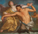 De dood van Nessus door Hercules - Italiaanse school — weergave van het kunstwerk