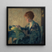 La plume bleue - William John Edmondson — ingelijst kunstwerk aan de muur