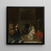 De bezoek aan de kwekerij - Gabriel Metsu — ingelijst kunstwerk aan de muur