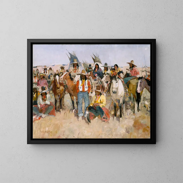 Fête des Jicarilla Apache - LaVerne Nelson Black — ingelijst kunstwerk aan de muur