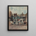 La cour de l'auberge du Cheval Blanc - Ladislas Loerincz — ingelijst kunstwerk aan de muur