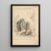 Studie van een zittende mannelijke figuur - Ladislav Mednyánszky — ingelijst kunstwerk aan de muur
