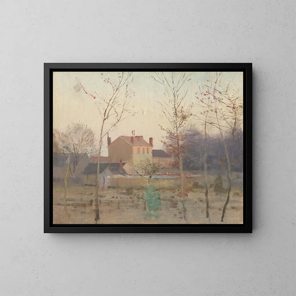 Autumn by the Edge of a City - Ladislav Mednyánszky — framed artwork on a wall