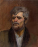 Studie van een hoofd van een man - Ladislav Mednyánszky — weergave van het kunstwerk
