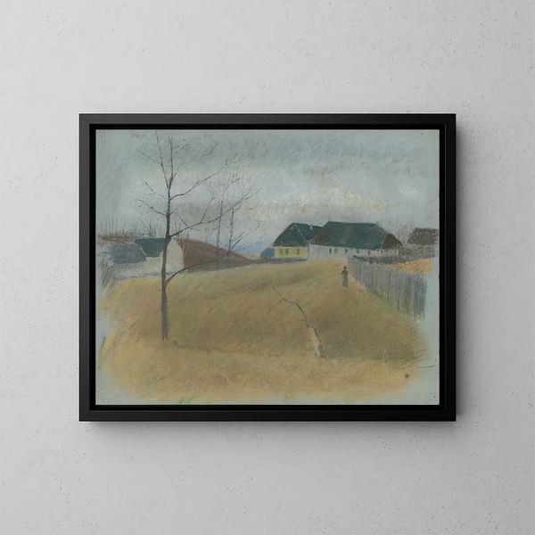 À la fin du village - Ladislav Mednyánszky — framed artwork on a wall