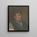Studie van een jonge man in een donker gilet - Ladislav Mednyánszky — ingelijst kunstwerk aan de muur