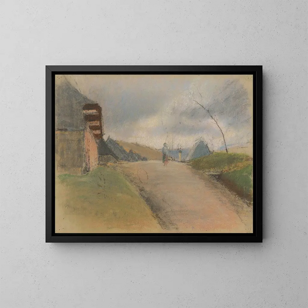 De weg - Ladislav Mednyánszky — ingelijst kunstwerk aan de muur