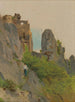 van Vue des ruines de Šov - Ladislav Mednyánszky — weergave van het kunstwerk