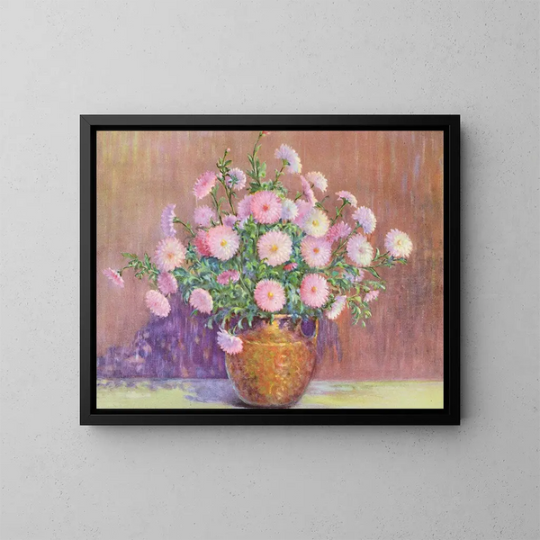 Chrysanthemum Pompon - Lafayette F. Cargill — framed artwork on a wall