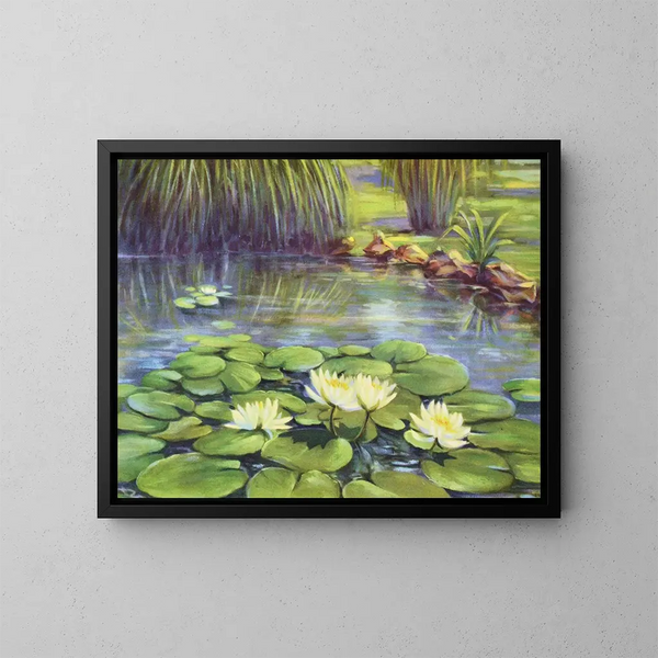 Nénuphar Painting - Lafayette F. Cargill — framed artwork on a wall