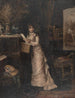 in het atelier - Lajos Bruck — weergave van het kunstwerk