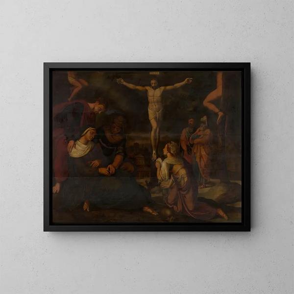 Calvaire Painting - Lambert van Noort — framed artwork on a wall