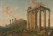 View of the Temple of Jupiter and the Acropolis - Lancelot-Théodore Turpin de Crissé — artwork view