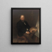 Zelfportret van de kunstenaar in zijn atelier - Lars Gustaf Sellstedt — ingelijst kunstwerk aan de muur