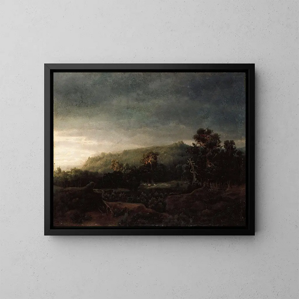 A forest - Lars Hertervig — framed artwork on a wall