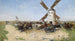 molen in een uitgestrekt puszta-landschap - László Pataky von Sospatak — weergave van het kunstwerk