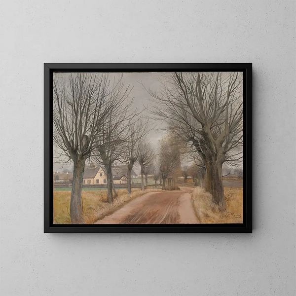 Een weg bij Vindern, Zealand - Laurits Andersen Ring — ingelijst kunstwerk aan de muur