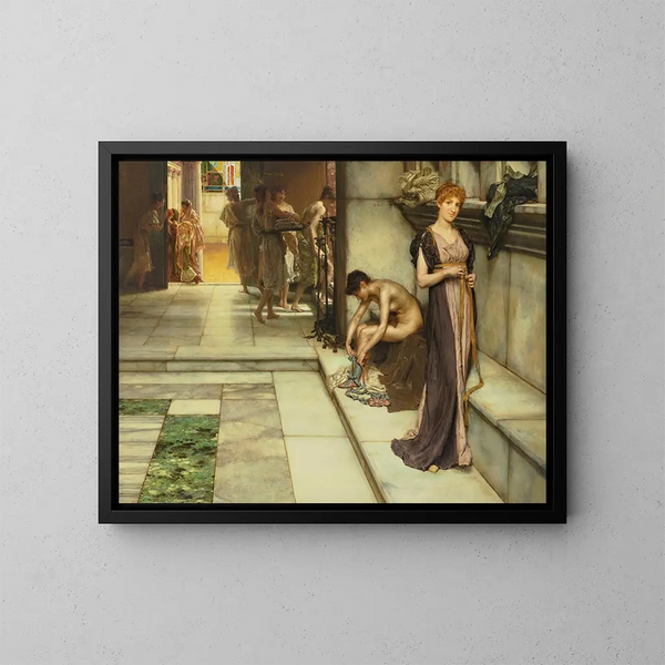 Un apodytère - Lawrence Alma-Tadema — framed artwork on a wall