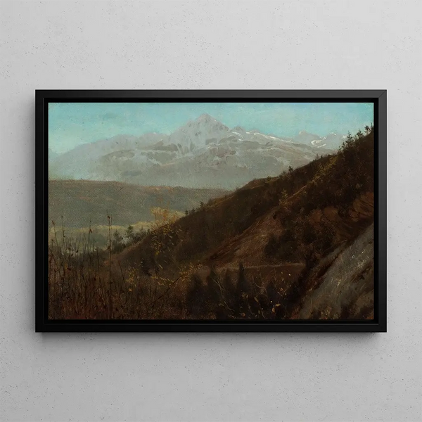 Mountain Landscape Painting - Lawrence Alma-Tadema — framed artwork on a wall
