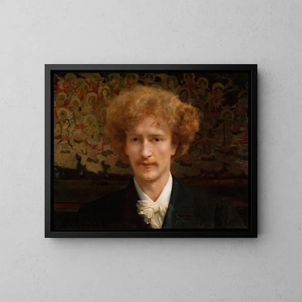 Portrait Painting of Ignacy Jan Paderewski 1860-1941 - Lawrence Alma-Tadema — framed artwork on a wall
