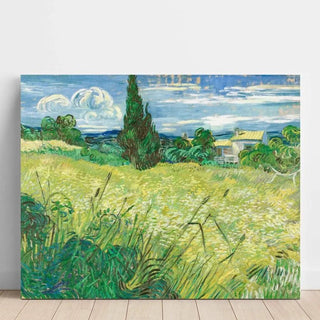 Reproduction Le Champ de blé vert avec cyprès - Vincent Van Gogh