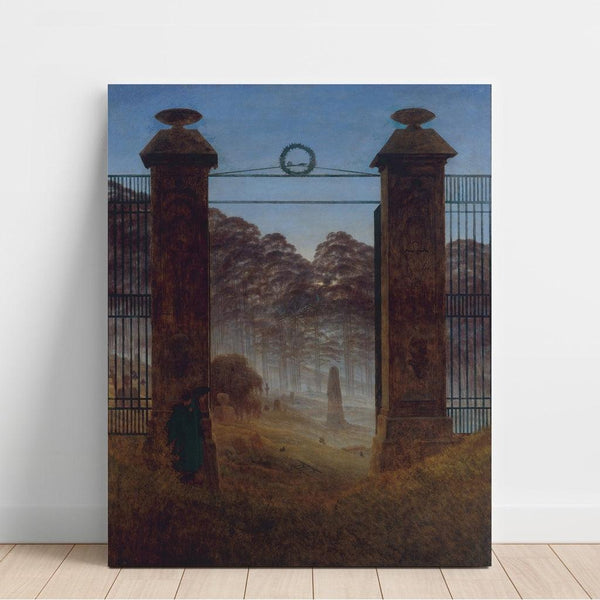 Reproductie van het schilderij Het kerkhof - Caspar David Friedrich